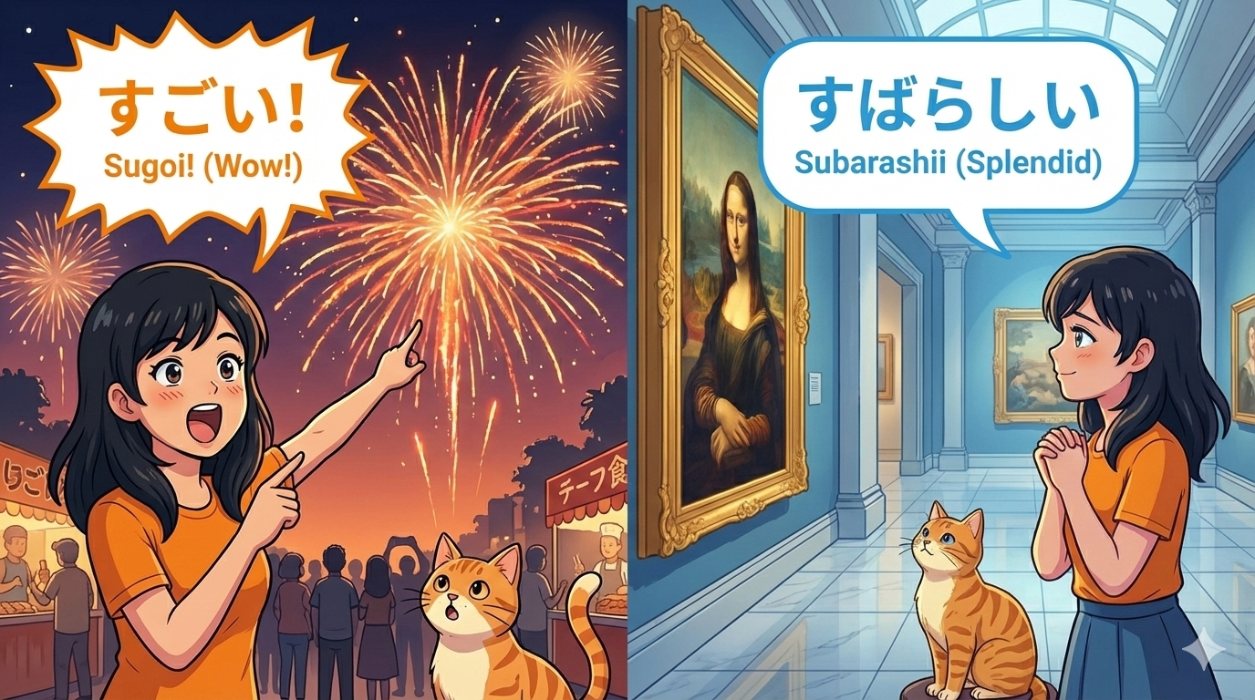 The Difference Between すごい (sugoi) vs すばらしい (subarashii)