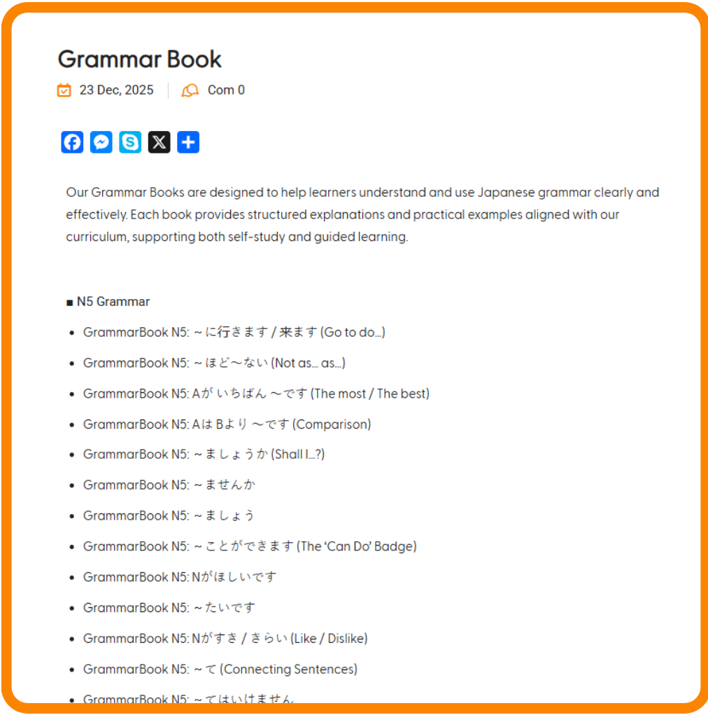 Grammar Book list