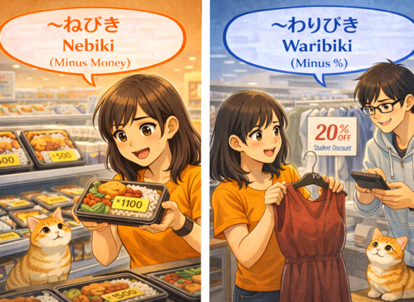 値引き (nebiki) and 割引 (waribiki)