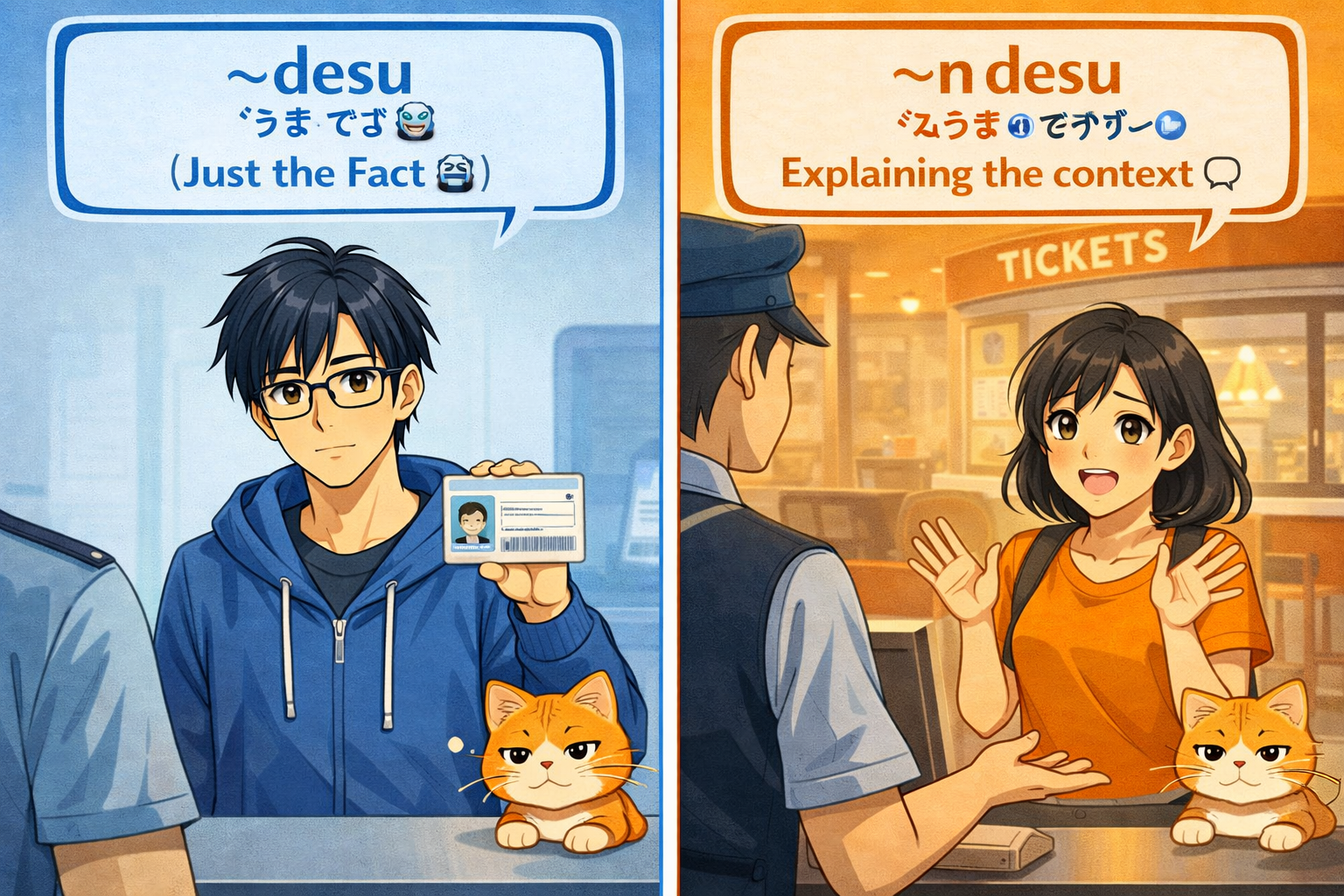 「学生じゃないんです」と「学生じゃないです」