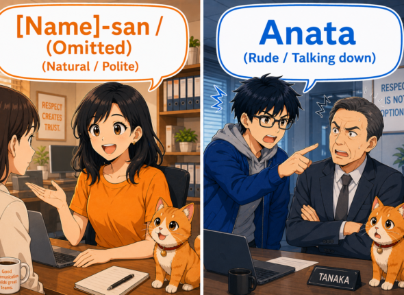 The Difference Between 「あなた」は言うべき？避けるべき？会話のコツ の違い ｜Japanese Grammar (N5–N3)