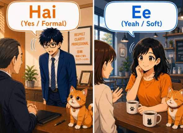 The Difference Between 「はい」と「ええ」の丁寧さの違い の違い ｜Japanese Grammar (N5–N3)