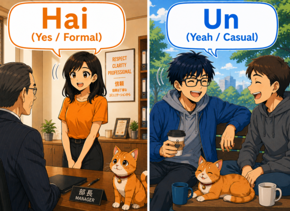 「うん」と「はい」の使う相手の違い