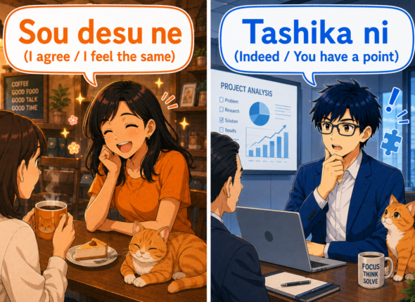 The Difference Between「そうですね」と「たしかに」の共感表現の違い の違い ｜Japanese Grammar (N5–N3)