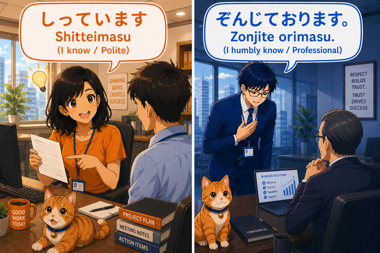 「知っています」と「存じております 」の敬語の違い