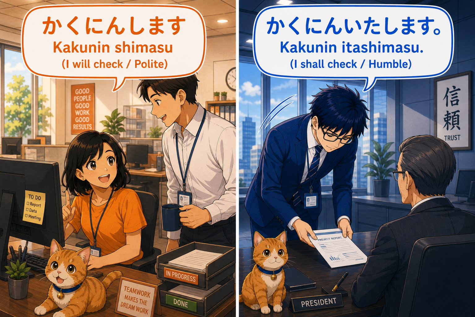 「確認します」と「確認いたします」の敬語の違い