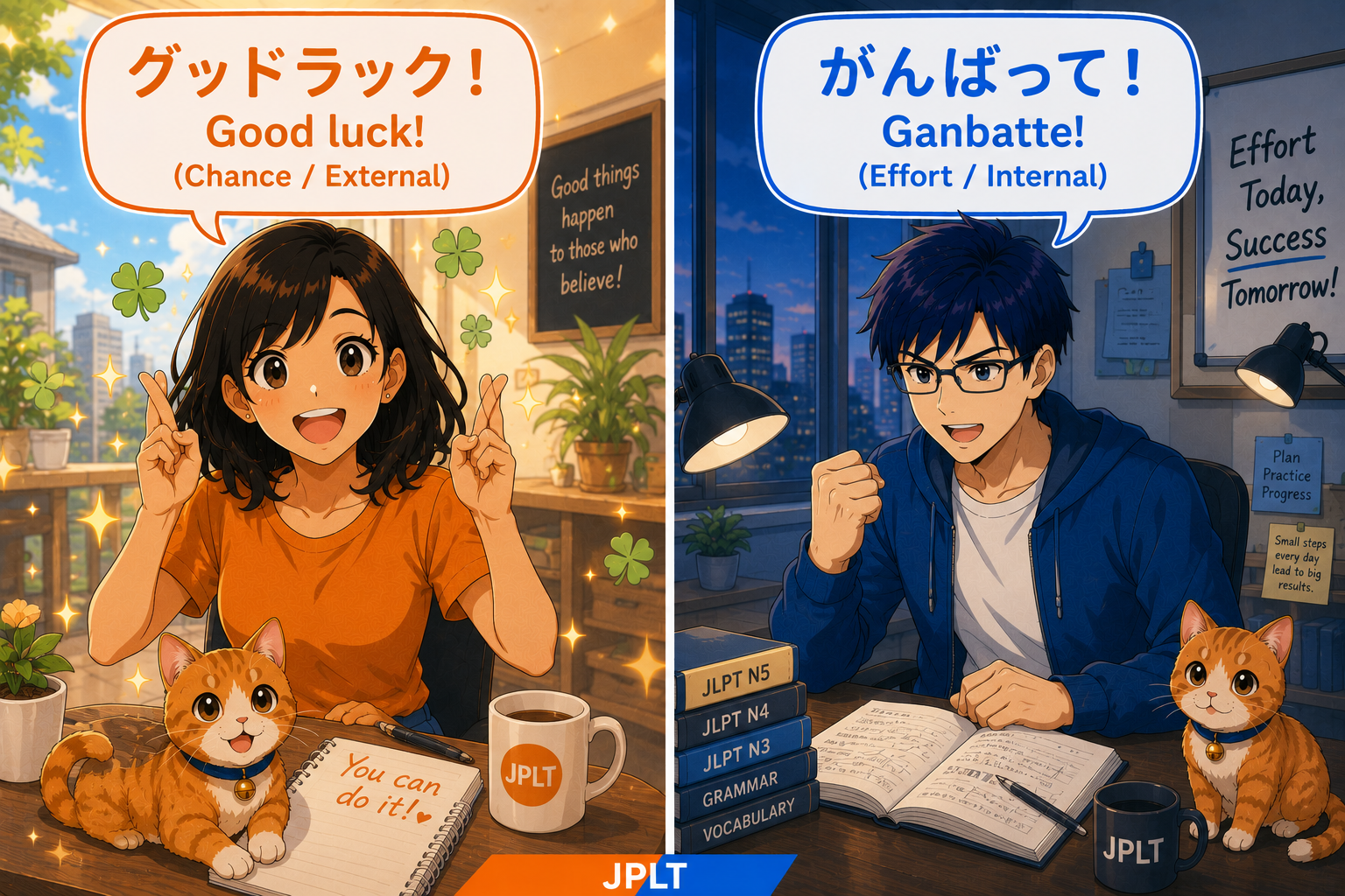 「頑張って」と “Good luck” のニュアンスの違い
