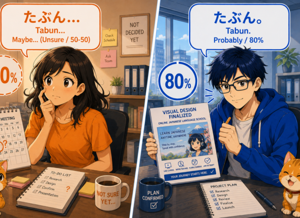 「たぶん」と “Maybe” の確信度の違い