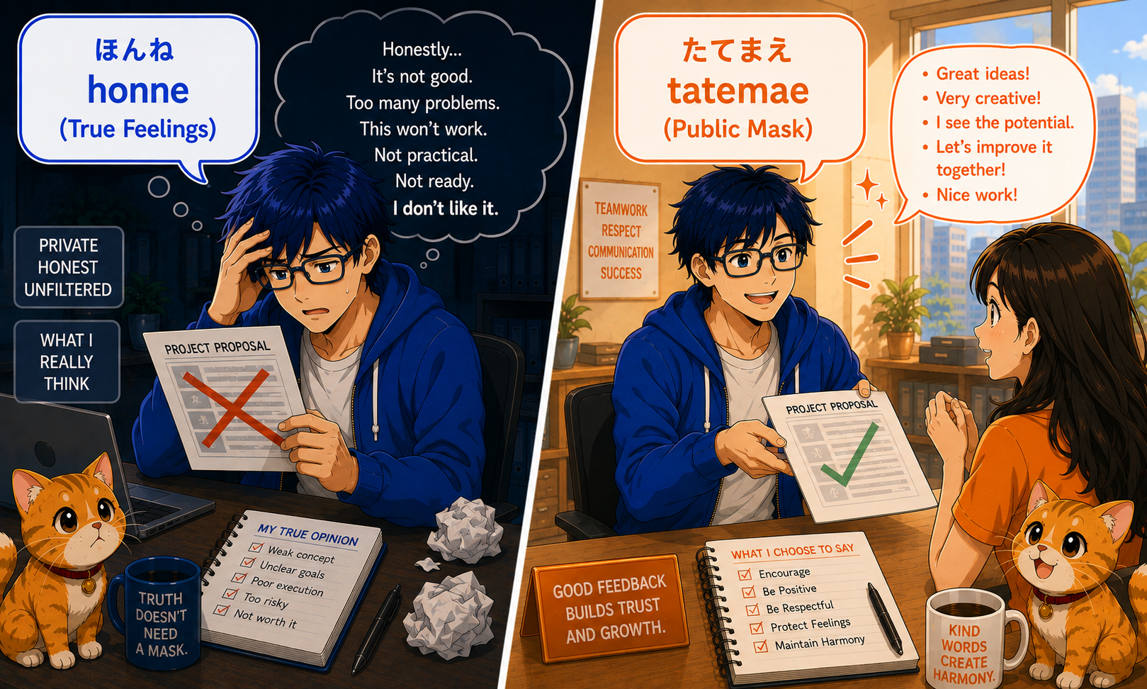 建前と本音の違いで失敗しない日本語
