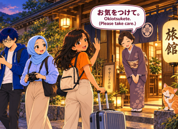 Warm Farewell at the Twilight Ryokan