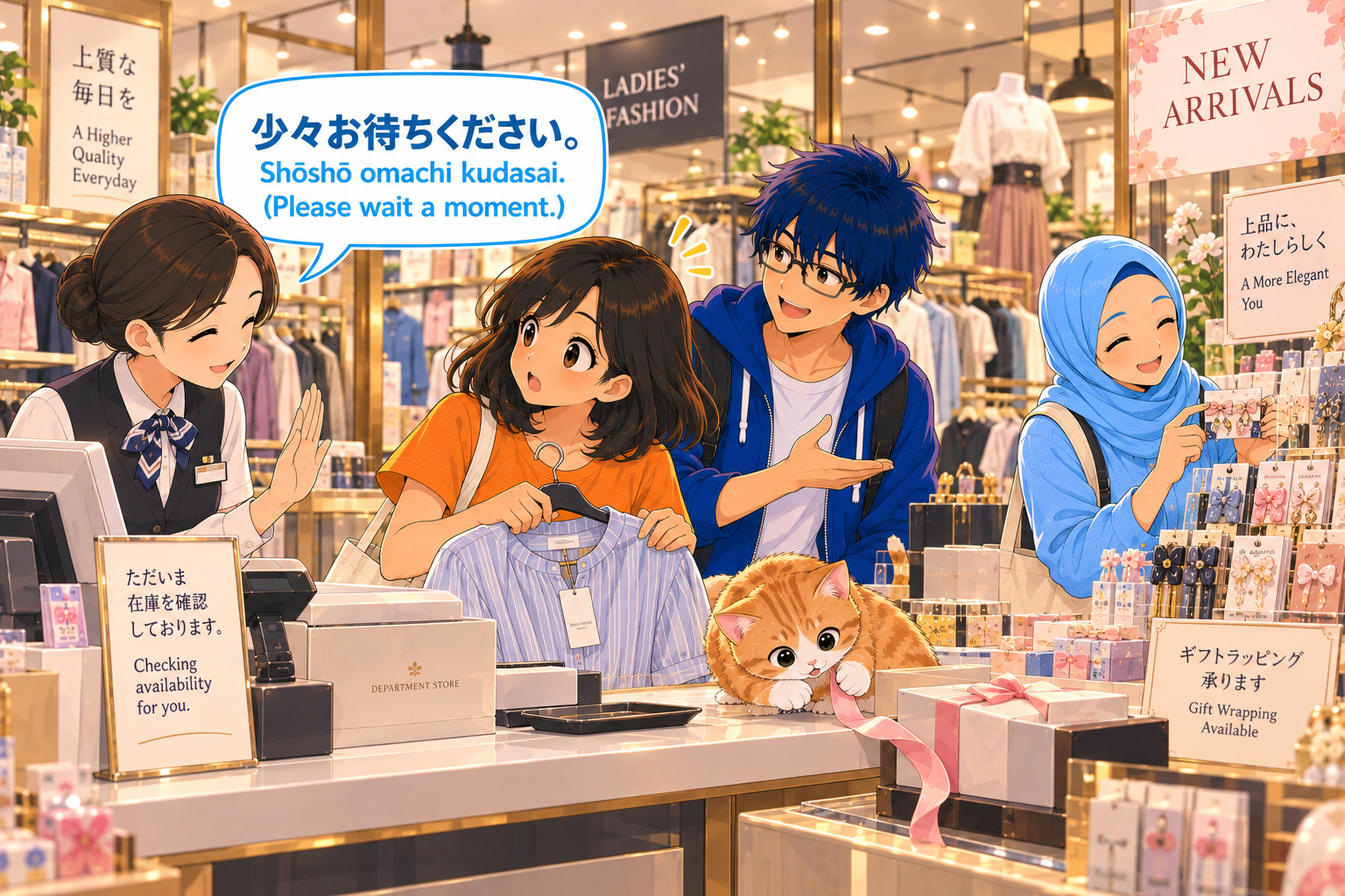 店員さんの「少々お待ちください」はどのくらい待つ？